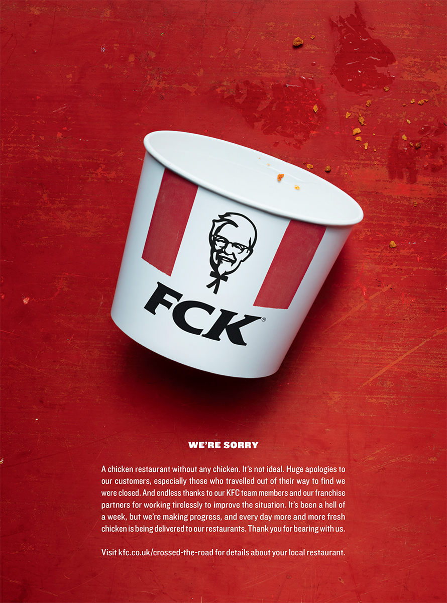 KFC marketing FCK. Is honesty the best policy?