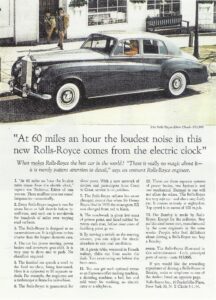 Rolls Royce advert 1958